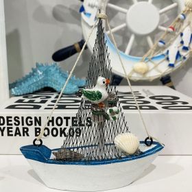 1pc Boat Shaped Decoration Craft (style: Boat - Seagull)