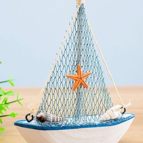 1pc Boat Shaped Decoration Craft (style: Boat - Starfish)