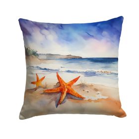 Starfish Throw Pillow Machine Washable, Indoor Outdoor Decorative Pillow for Couch, Bed or Patio, 14Hx14W (Default: Default)
